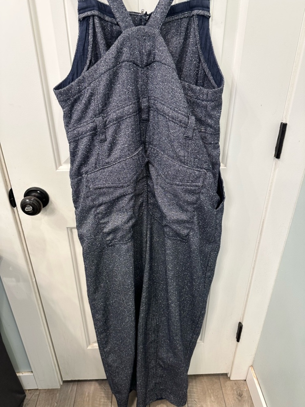 Free People Leonie One-Piece Jumpsuit Overalls Tweed Wool Blend L - Picture 7 of 10